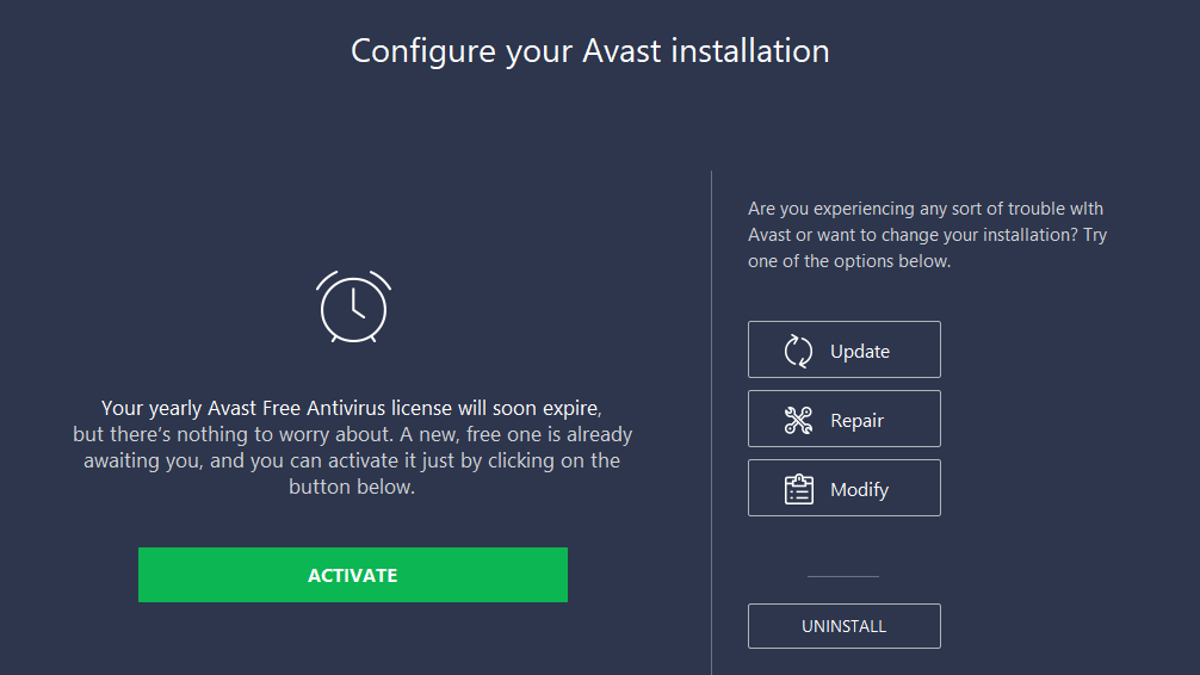 advast antivirus wont let adw cleaner install