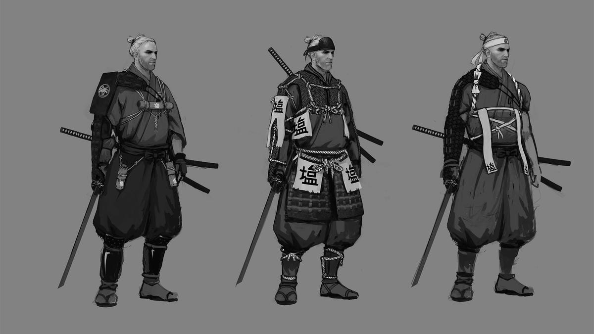 the witcher samurai statue
