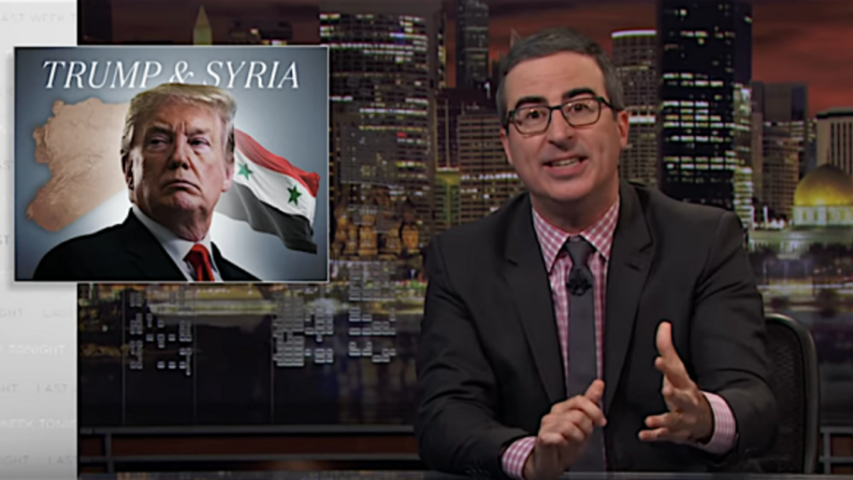"It's genuinely hard to get it this wrong," marvels John Oliver at Trump's Syrian dictator-c