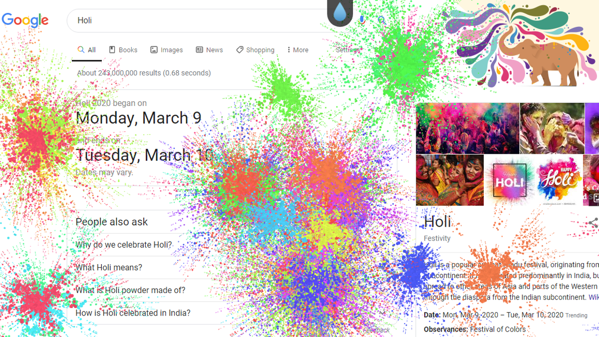 google doodle of holi