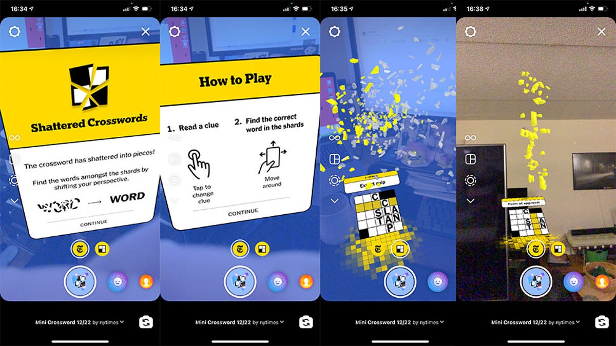 You can now fail the NY Times crossword puzzle in AR