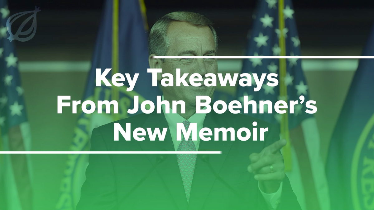 Key Takeaways From John Boehner’s New Memoir