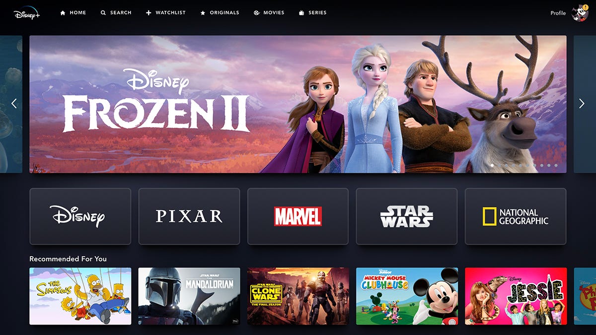 disney plus browse