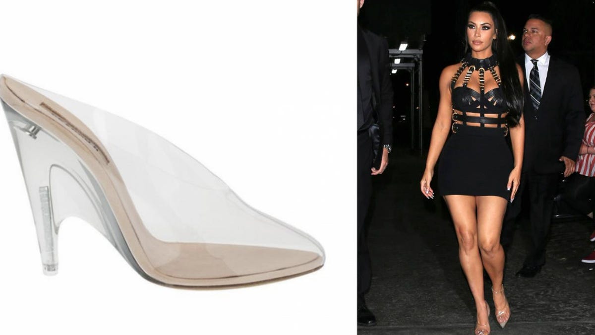 kim k clear shoes