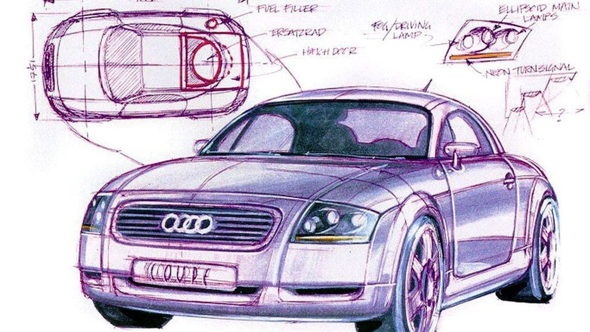 Audi TT 1 поколение чертеж