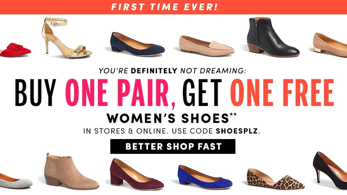 buy one pair get one free shoes