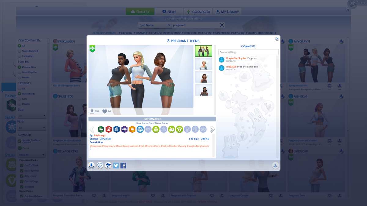 sims 4 can teenage sims get pregnant
