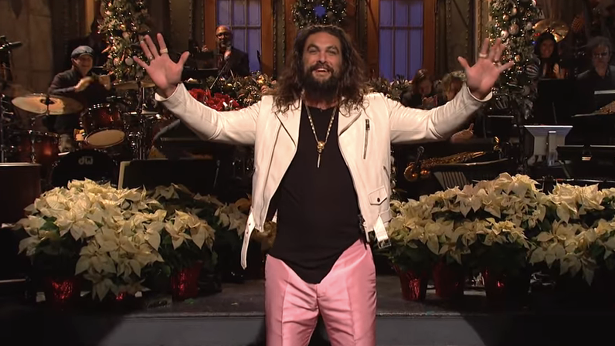 Jason Momoa rides out the storm of another rocky Saturday Night Live