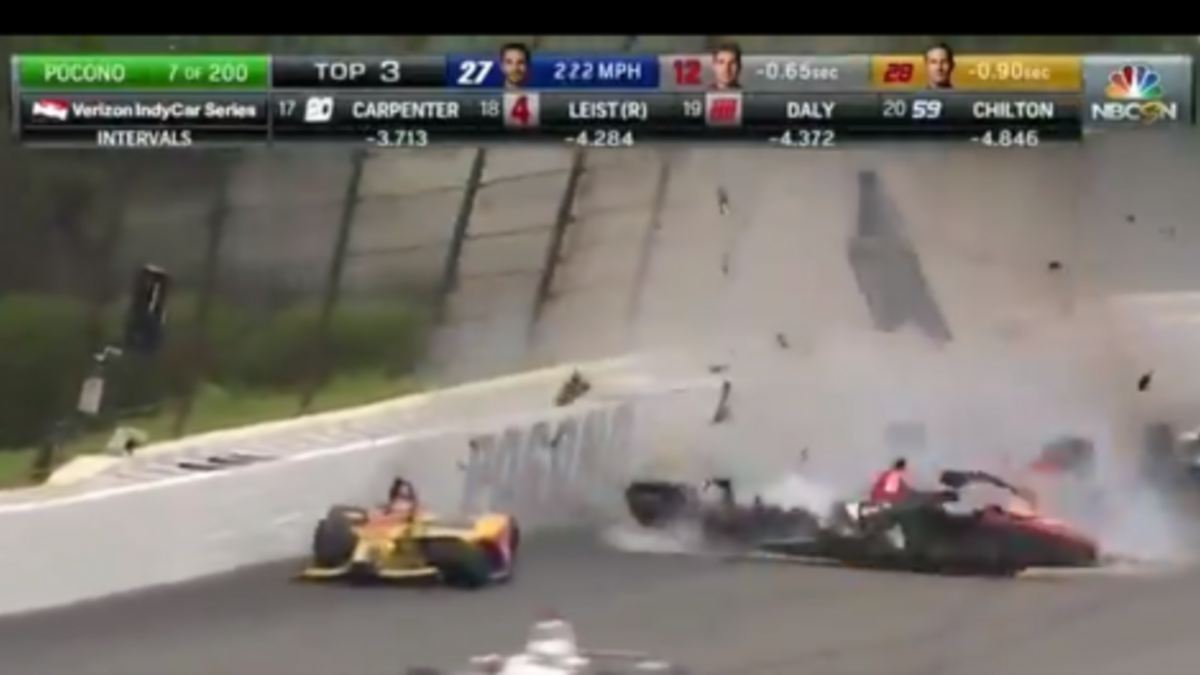 Terrifying Indycar Crash Stops Race At Pocono Updated