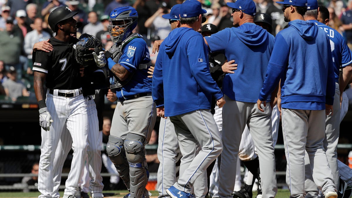 Benches Clear After Royals Plunk Tim Anderson On The Ass For