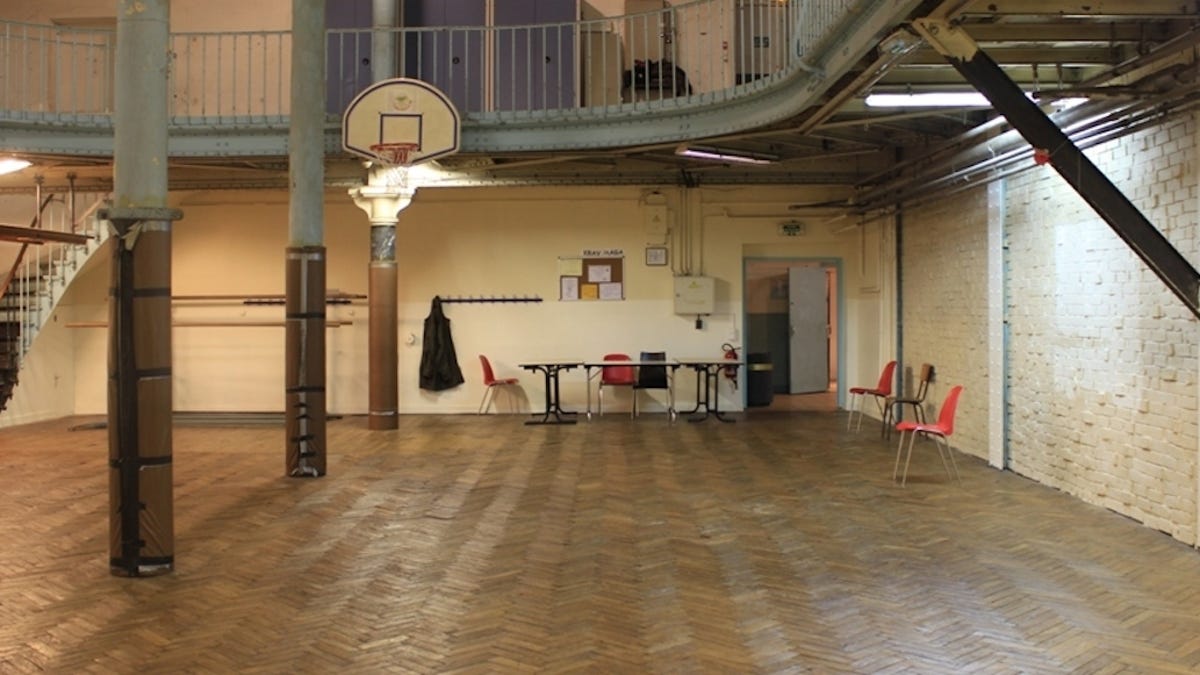 The World S Oldest Basketball Court Has Iron Poles In The Middle Of It
