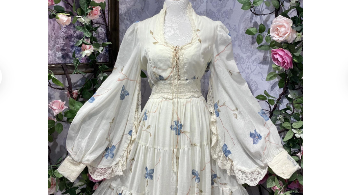 Vintage 80s Open Back Floral Lace Dress By Jessica Mcclintock |  forum.iktva.sa
