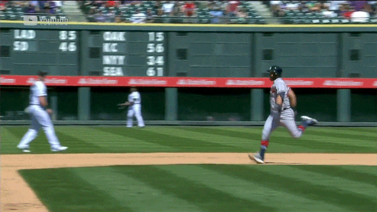 Francisco Cervelli does crazy jump slide