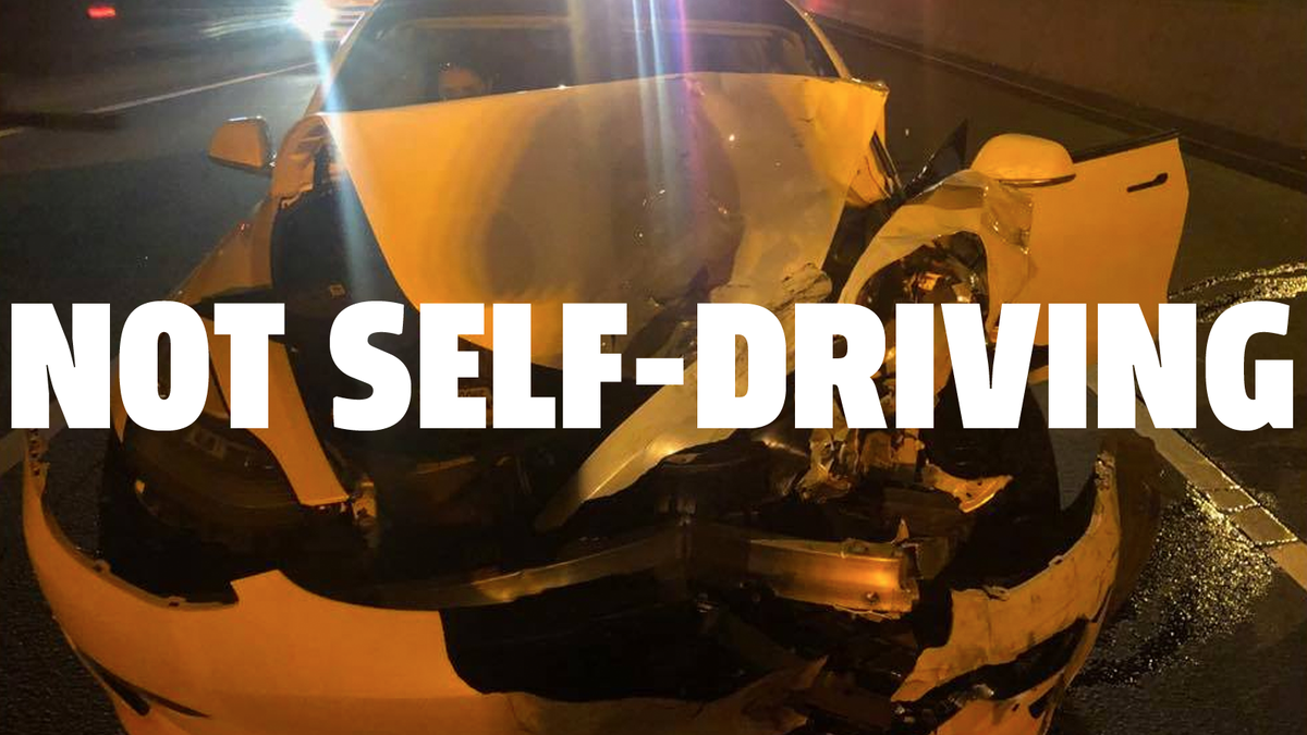 Tesla On Autopilot Crashes Into Cop Car Because Driver Was Checking On Dog And It's Not A Damn Self-Driving Car