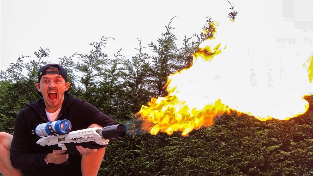 Cops Show Up At Popular Youtuber S Door Looking For His Elon Musk Flamethrower