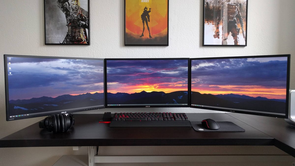 The Gamer S Triple Monitor Workspace