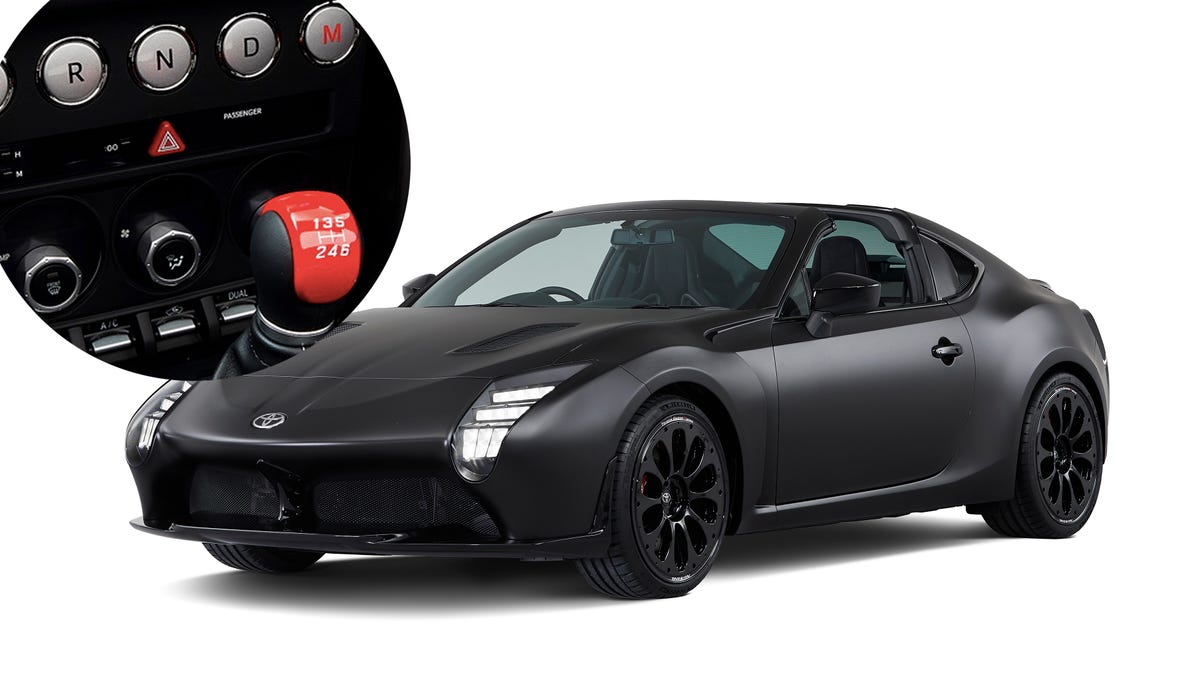 The Toyota Gr Hv Sports Concept Is A Hybrid 86 With Both An Automatic And A Stick Shift Together