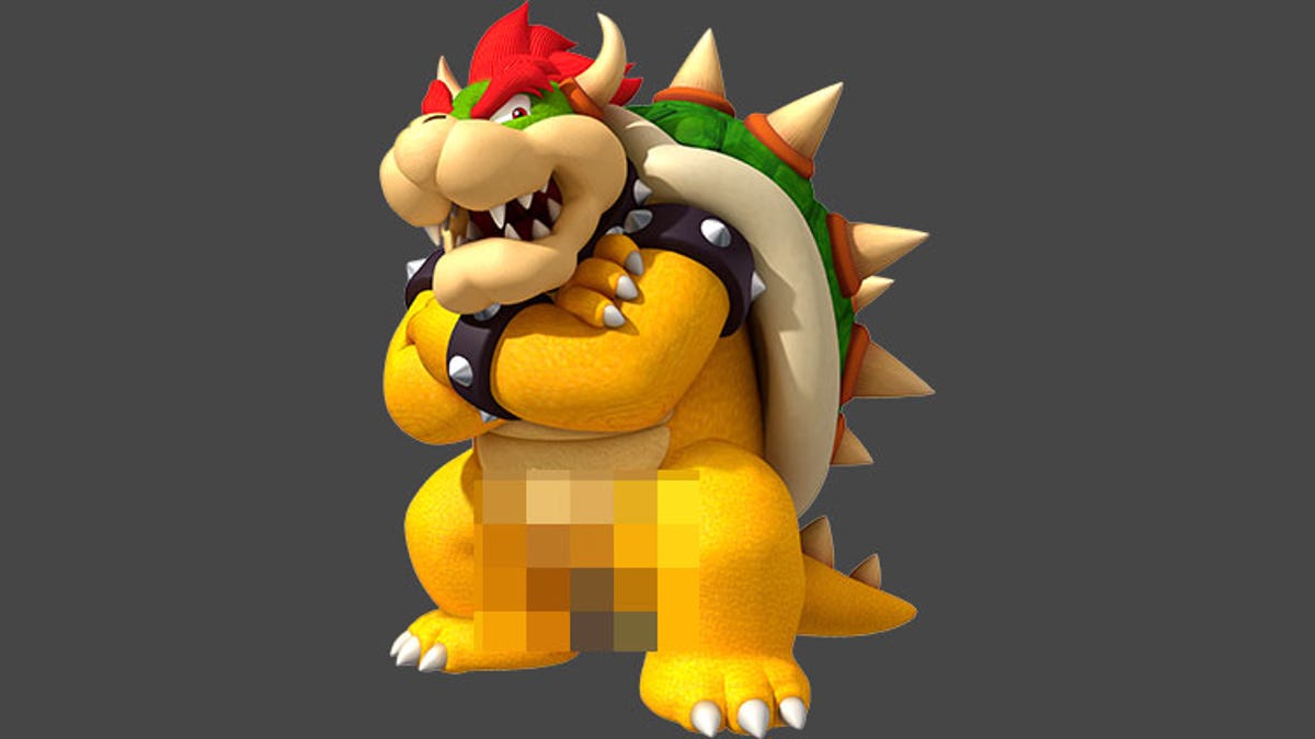 The large Bowser penis was removed from Patreon.