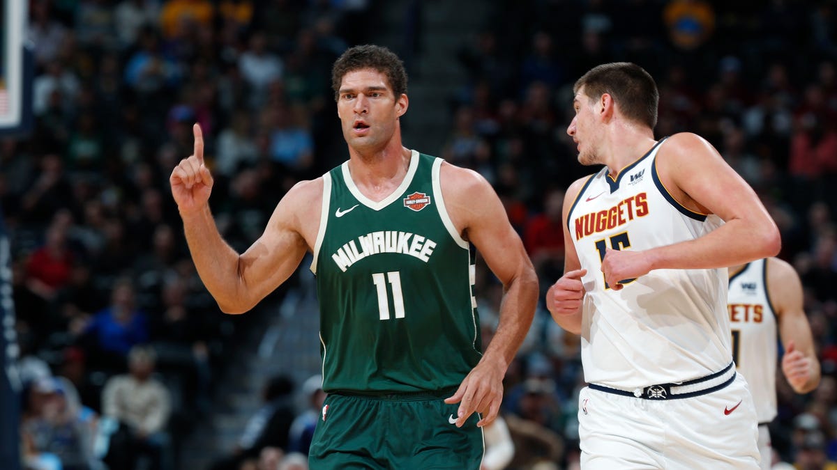 The Bucks' Brook Lopez Shoots ThreePointers Now