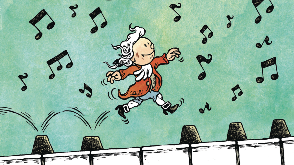 Young Mozart composes kidfriendly comic strips around a musical icon