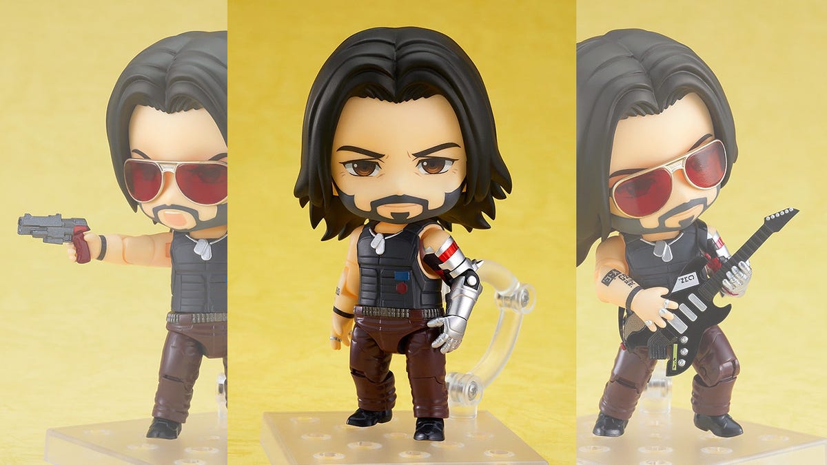 Cyberpunk figure Keanu from the anime is happy to be here
