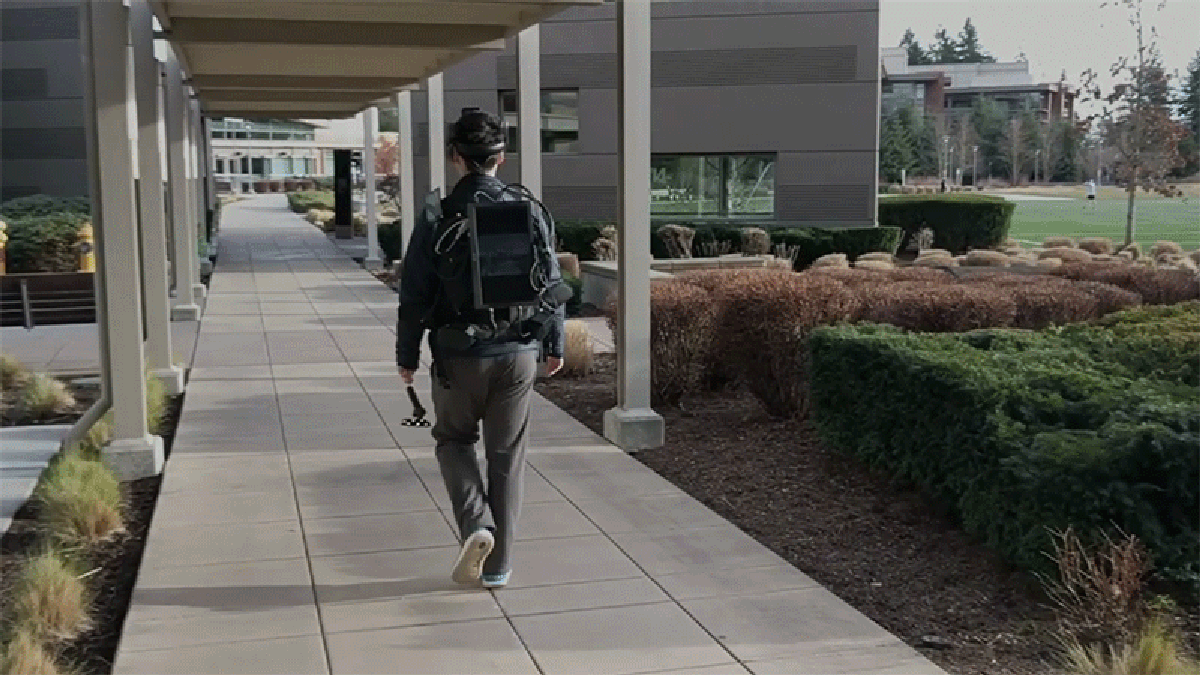 Microsoft's Over-the-Top VR Rig Lets You Explore a Virtual World While Walking IRL