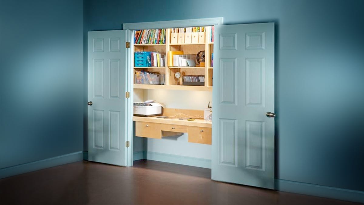 How To Turn A Spare Closet Into A Home Office