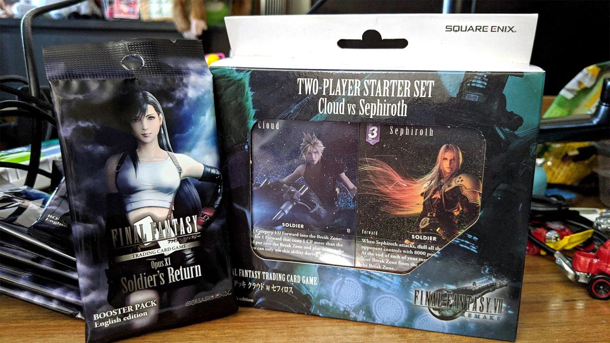 Final Fantasy VII Cloud vs Sephiroth 2 Player Starter Set Remake Card Decks New 