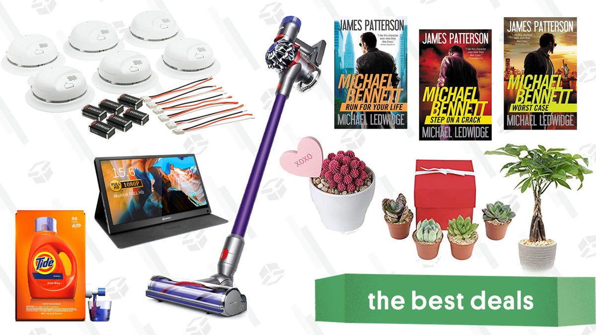 Sunday's Best Deals: Valentine's Day Succulents, Smoke Detectors, Portable Monitor, and More