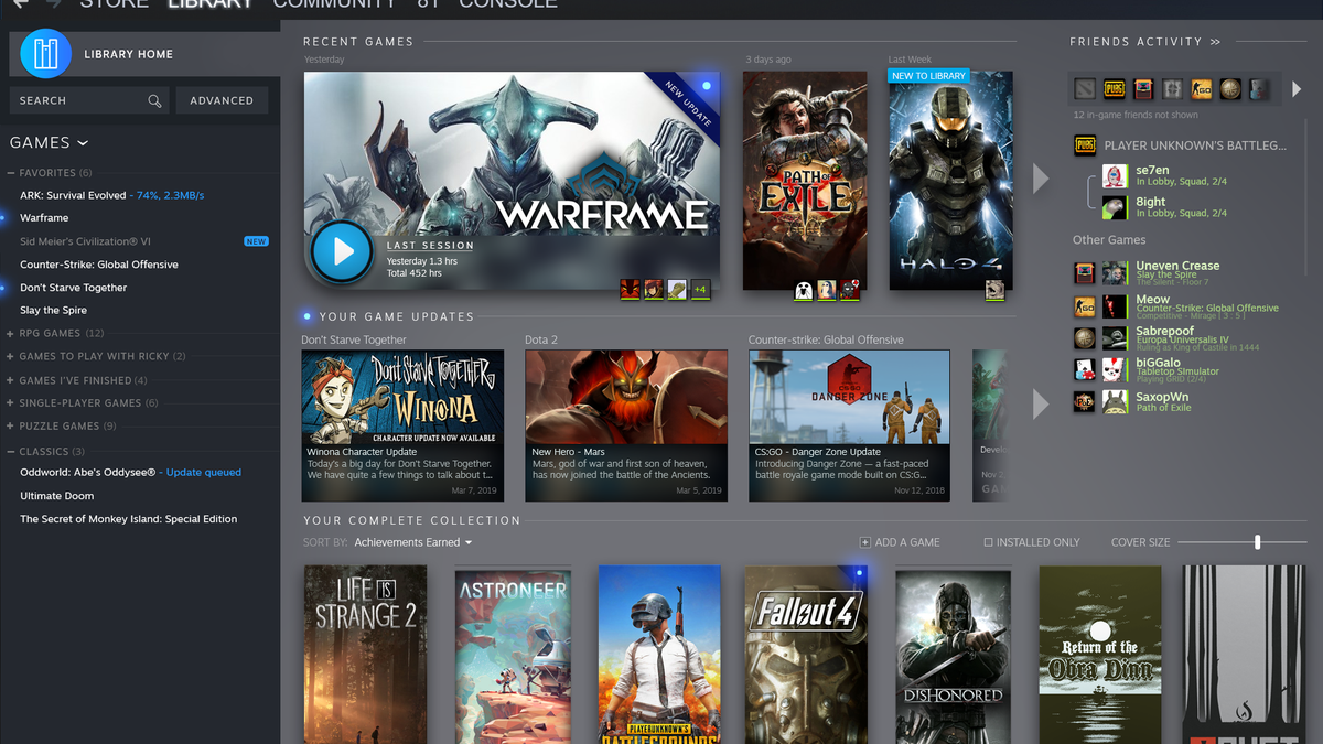 Steam Libraries Are Getting An Overhaul