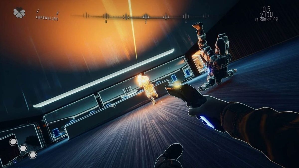 Severed Steel is a first-person protagonist with one arm