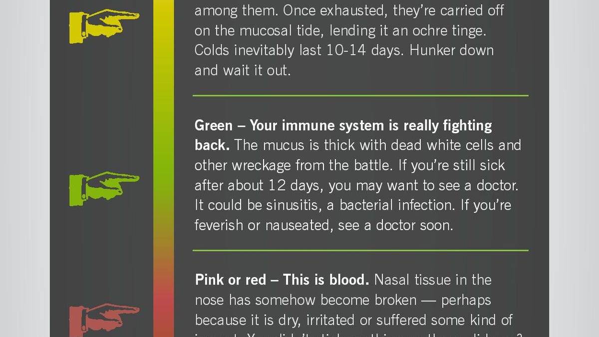 Nasal Mucus Colour Chart