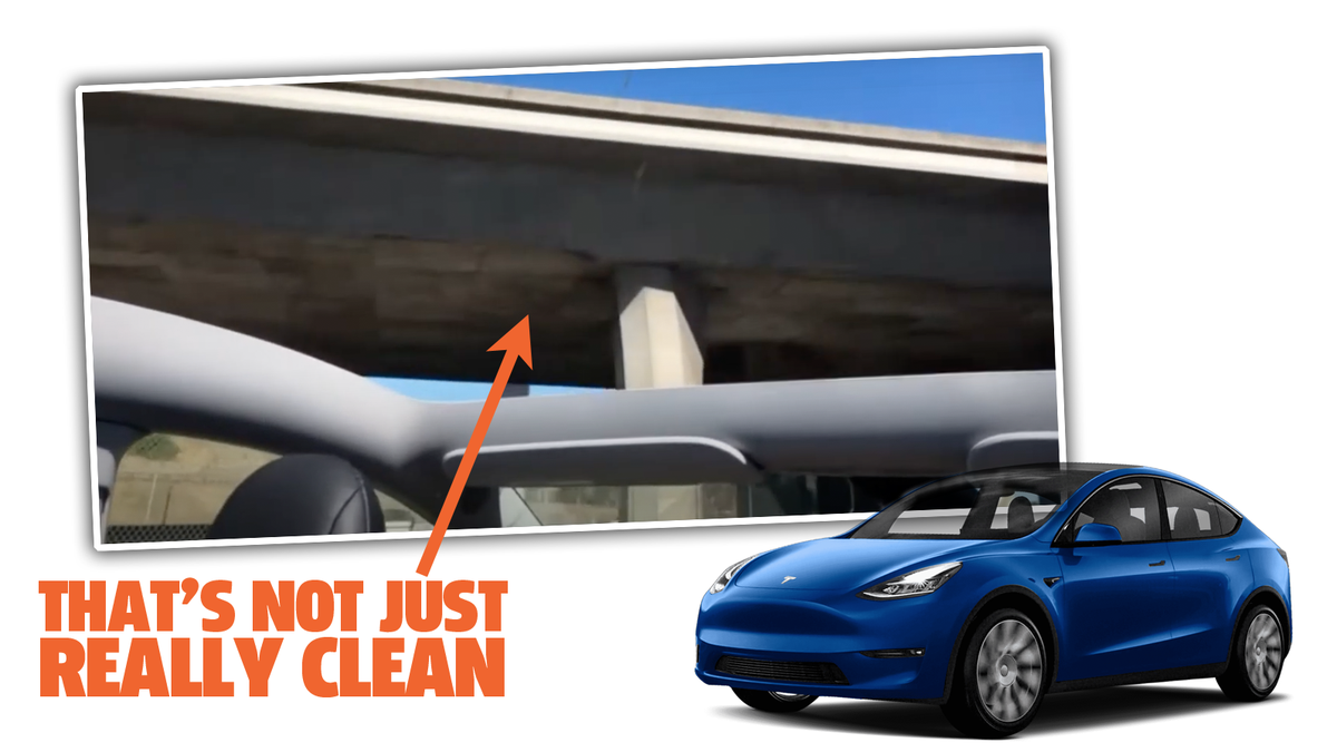 Brand New Tesla Model Y S Roof Flies Off On First Drive Home