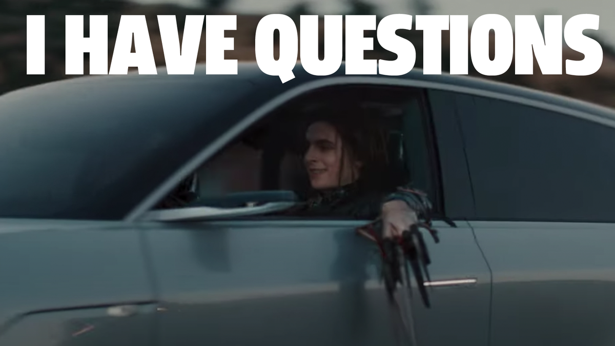 I have some real questions about the Super Bowl commercial for Cadillac’s Lyriq Scissorhands