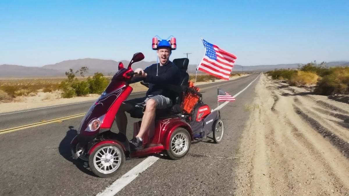 Man Tries To Ride Mobility Scooter Across The U.S.; Makes It 500 Miles