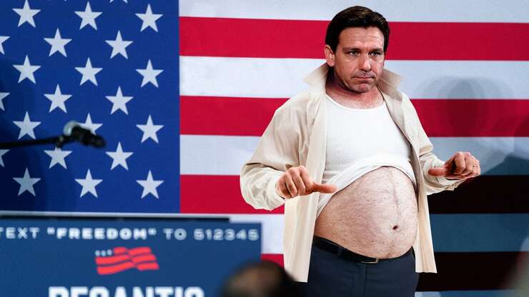 Image for Ron DeSantis Booed Off Stage After Flashing His Stomach
