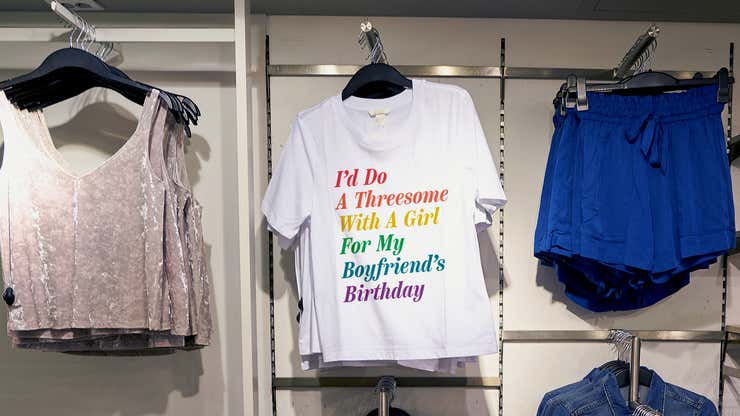 Image for Target Scales Back Pride Section To Single T-Shirt Saying They’d Do A Threesome With A Girl For Their Boyfriend’s Birthday