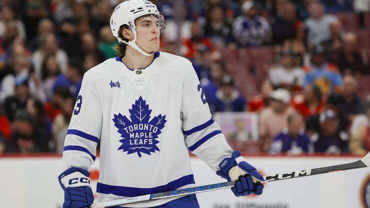 Image for Leafs F Matthew Knies (concussion) out at least 2 games