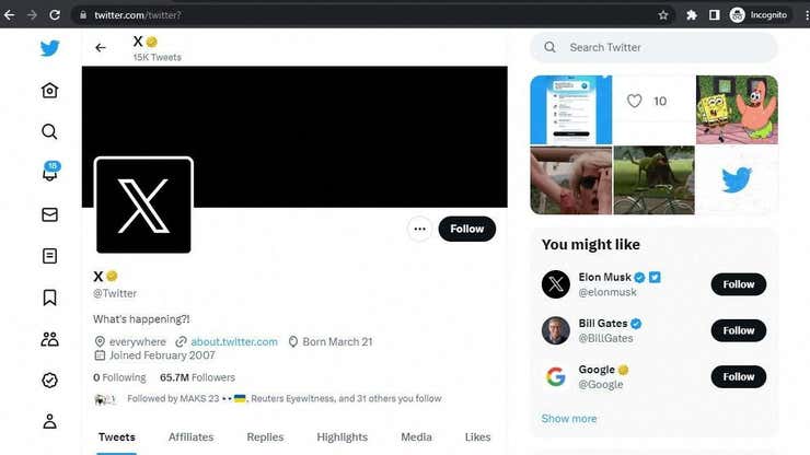 Image for Elon Musk changed Twitter's iconic logo to the letter X