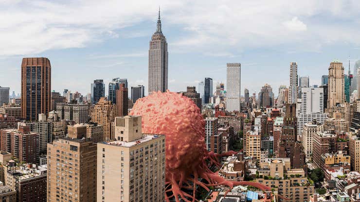 Image for Cancer Researchers Tout Huge Strides In Fight Against 350-Foot-Tall Tumor Terrorizing Manhattan