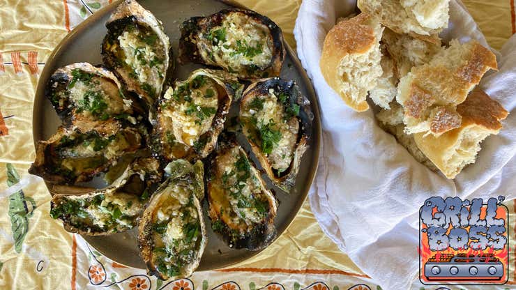 Image for Charbroil Buttery, Garlicky Oysters Over Your Charcoal Chimney
