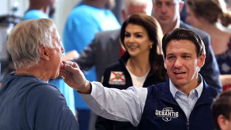 Image for Ron DeSantis Shakes World War II Vet’s Tongue