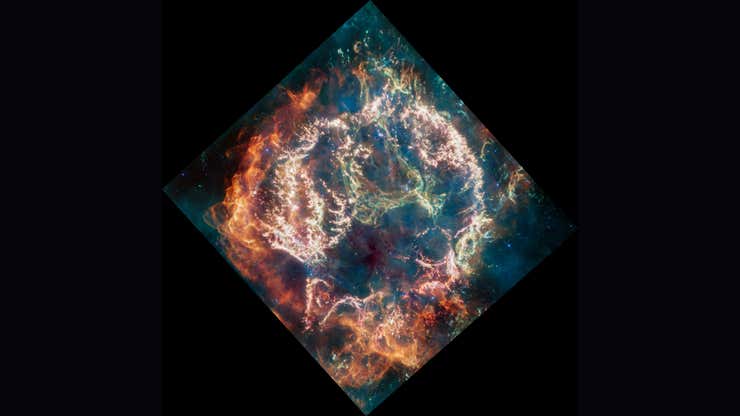 Image for See How Different This Supernova Looks to Webb Versus Hubble