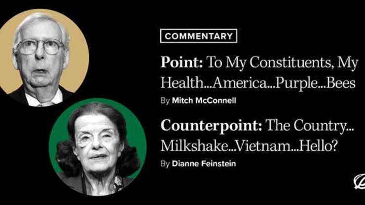 Image for Point/Counterpoint: To My Constituents, My Health ... America ... Purple ... Bees vs. The Country ... Milkshake ... Vietnam ... Hello?