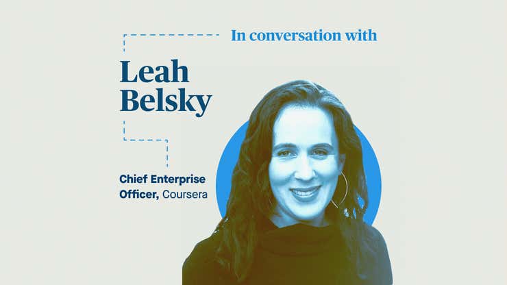 Image for Watch: Coursera Chief Enterprise Officer Leah Belsky on better upskilling at scale