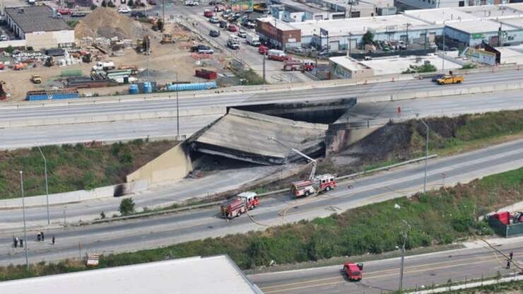 Image for Philadelphia reopened a collapsed highway bridge ahead of schedule in a rare US infrastructure win