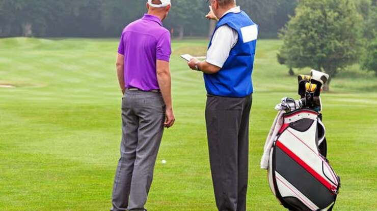 Image for Caddy Helpfully Points Out Direction Of Hole