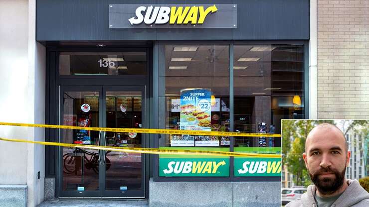 Image for Man Dies After Being Pushed By Stranger Into Subway Restaurant