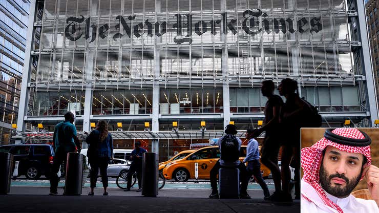 Image for ‘New York Times’ Fails To Disclose That Every Editor Dating Mohammed Bin Salman