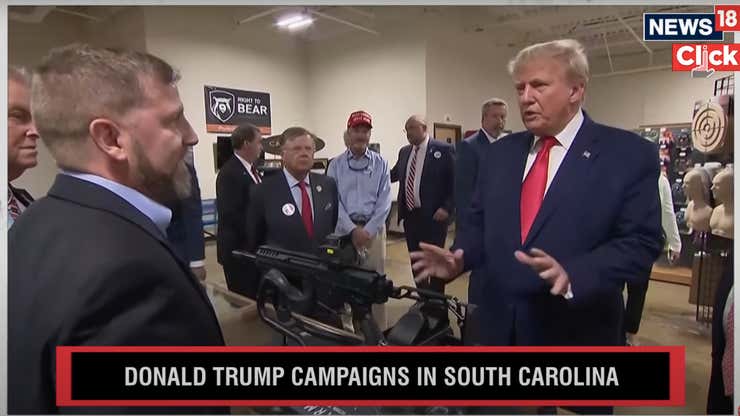 Image for Trump Paid a Visit to Maker of Assault Rifle That Killed 3 People in Racist Shooting